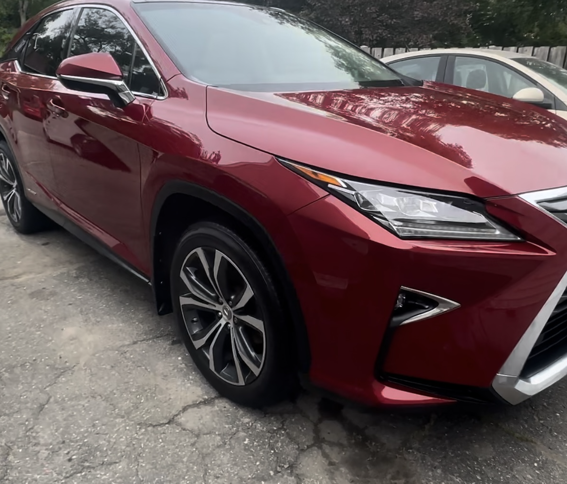 Red Lexus after professional detailing